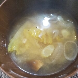 白菜・なすの味噌汁